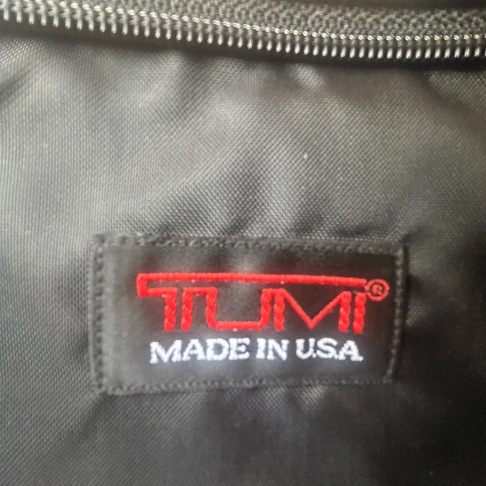 TUMI Made in USA Black Ballistic Nylon Travel Organizer Pouch vintage